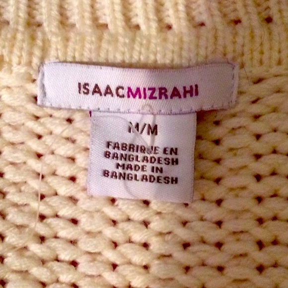 NWOT🌹ISAAC MIZRAHI🌹CABLE KNIT SWEATER VEST - Picture 2 of 4